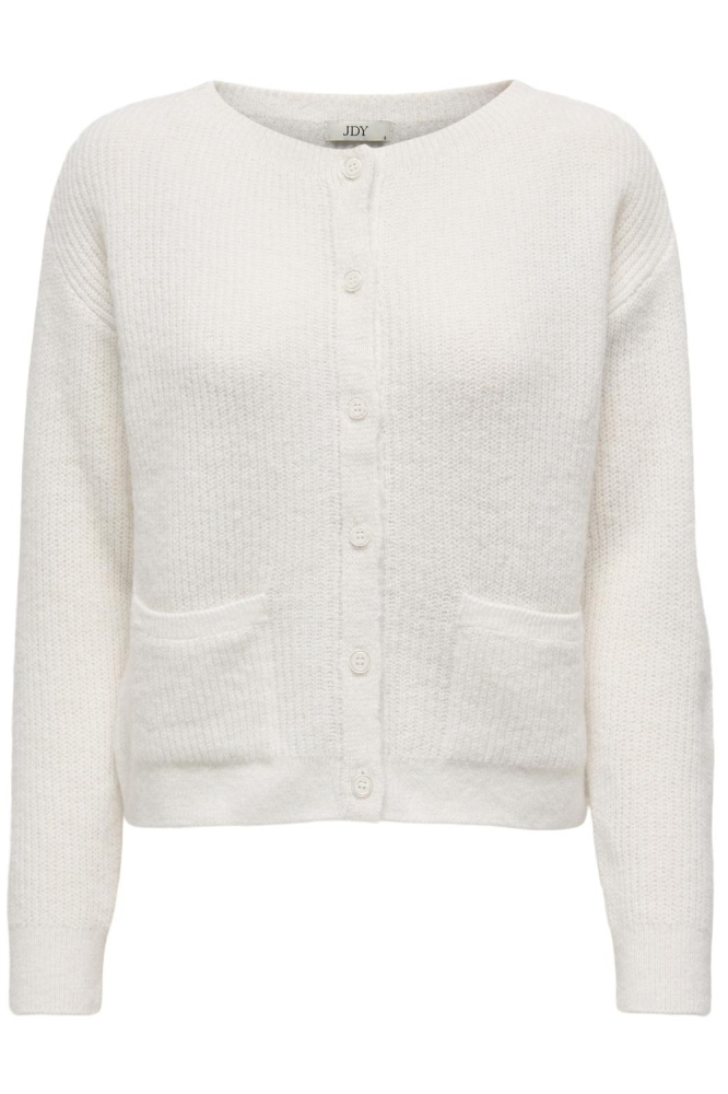 JDYHAYDEN L/S O-NECK POCKET CARDI K 15341238 CLOUD DANCER